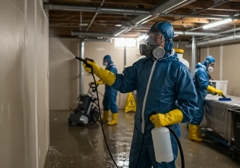 Basement Sanitization and Antimicrobial Treatment process in West Bishop, CA