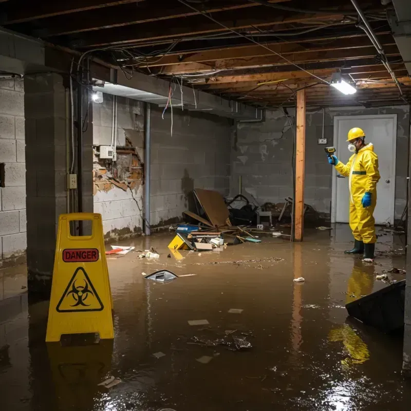 Flooded Basement Electrical Hazard in West Bishop, CA Property